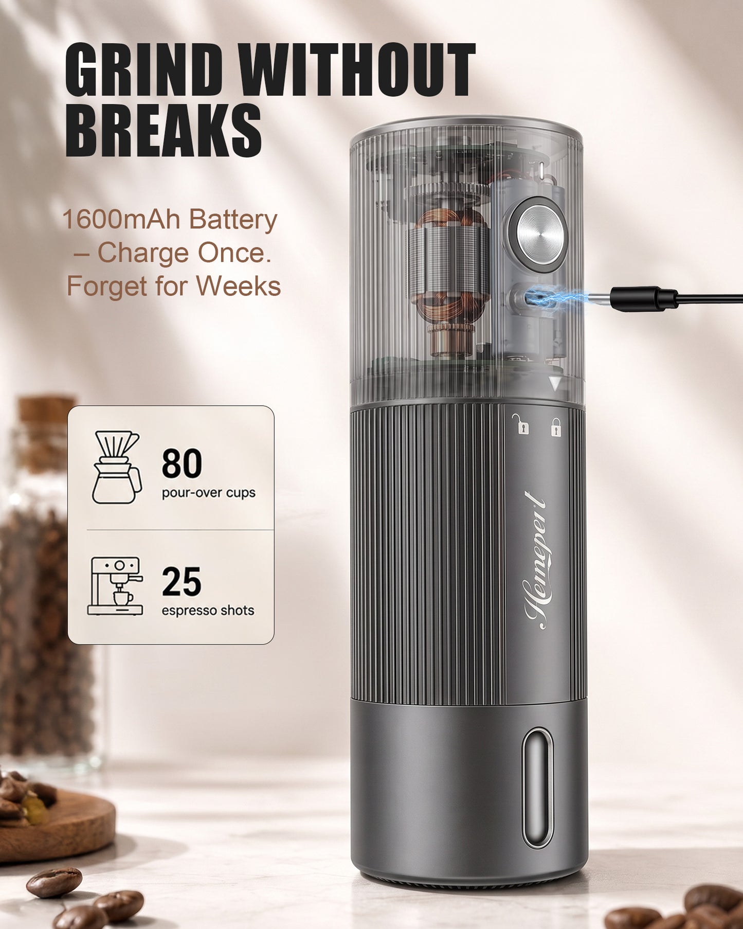 Electric coffee grinder
